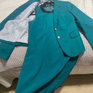 Jcrew green suit dress set
